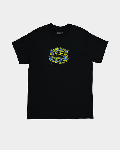 Goat Crew Drip Logo T-Shirt Black/Blue/Yellow