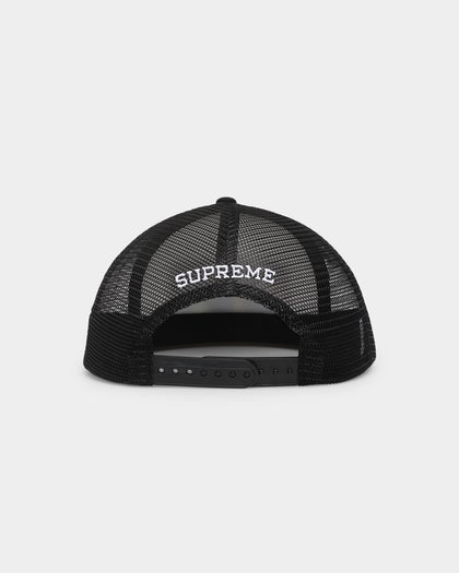 Supreme X Lady Pink Mesh 5 Panel Trucker Snapback Black