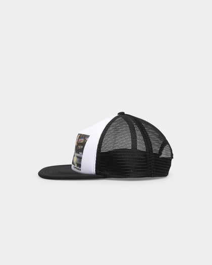Supreme X Lady Pink Mesh 5 Panel Trucker Snapback Black
