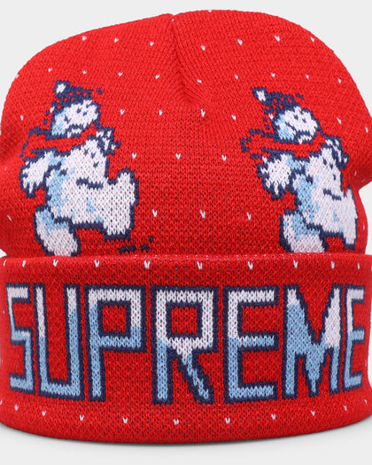 Supreme Snowman Beanie Red
