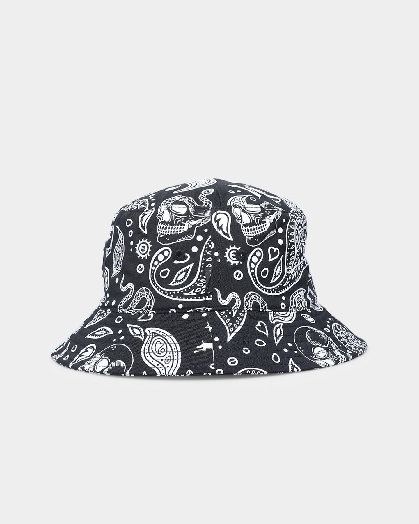 Saint Morta Paisley Skulls Bucket Hat Black/White | Culture Kings US
