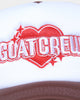 Goat Crew Heart Trucker Snapback White/Brown