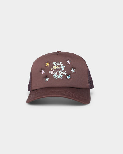 Goat Crew Wish You Were Here Trucker Snapback Brown