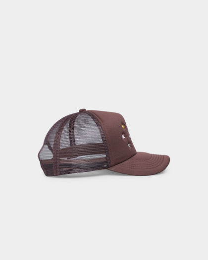 Goat Crew Wish You Were Here Trucker Snapback Brown