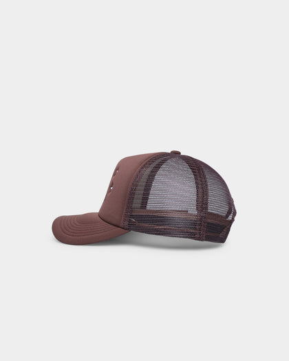Goat Crew Wish You Were Here Trucker Snapback Brown