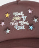 Goat Crew Wish You Were Here Trucker Snapback Brown