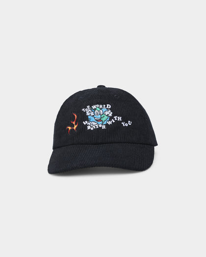 Goat Crew World Cord Dad Strapback Black