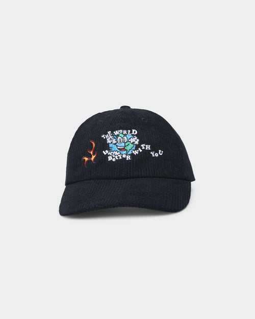 Goat Crew World Cord Dad Strapback Black