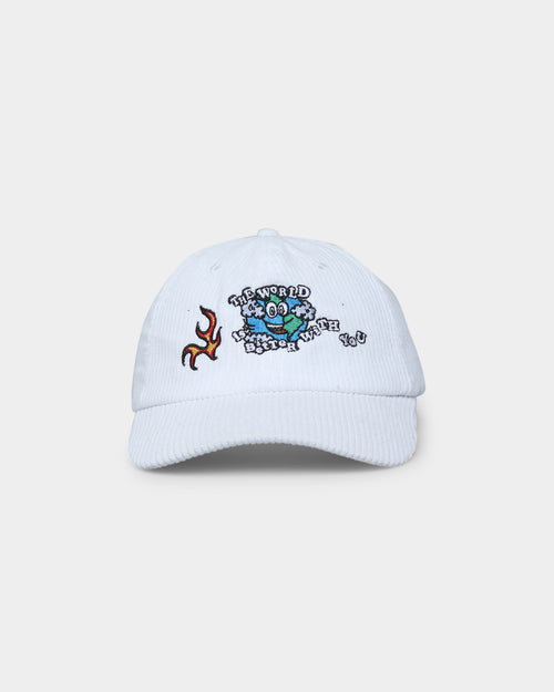 Goat Crew World Cord Dad Strapback White
