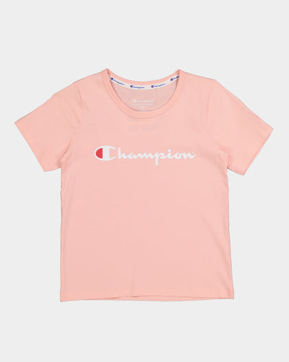 Champion Kids' Script T-Shirt Peach Schnapps