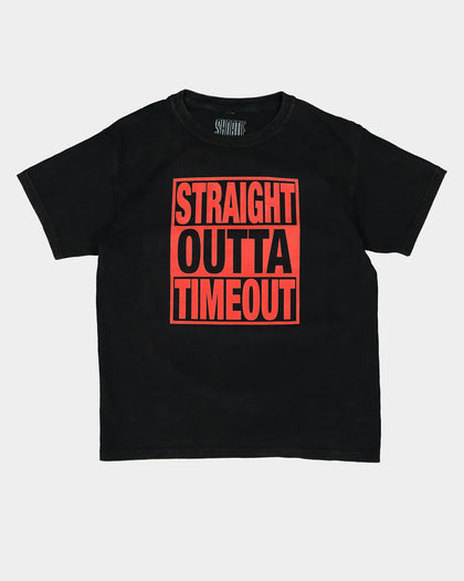 Shortie Kids' Straight Outta Timeout T-Shirt Black