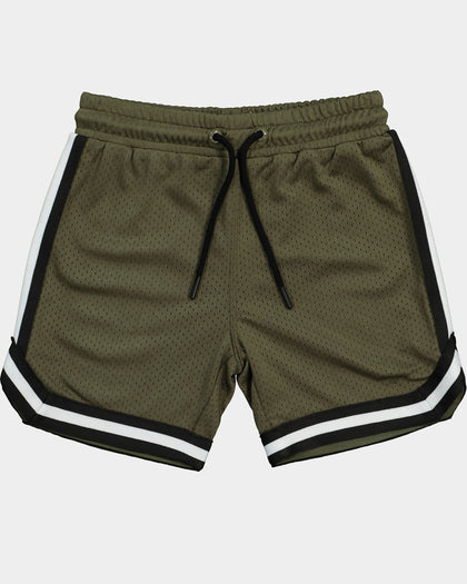 EN ES Kid's Mini Basketball Shorts Army Green