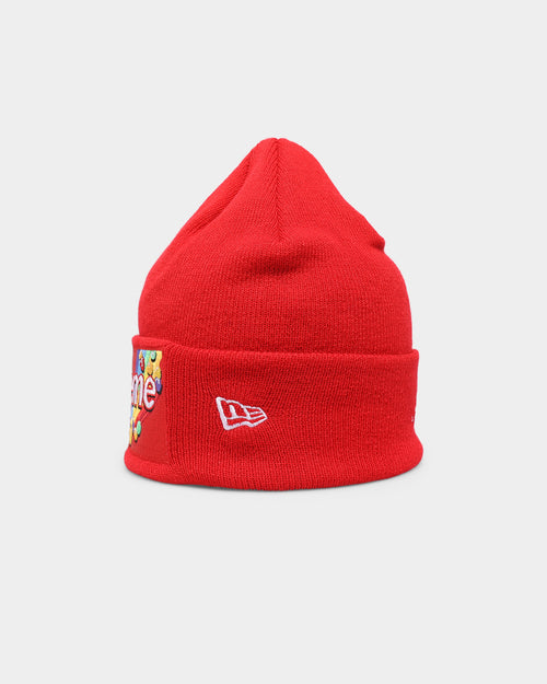 Supreme X Skittles X New Era Beanie Red