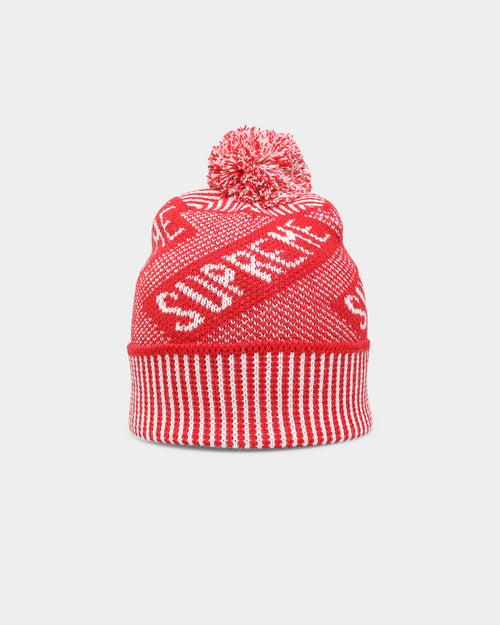 Supreme Banner Beanie Red
