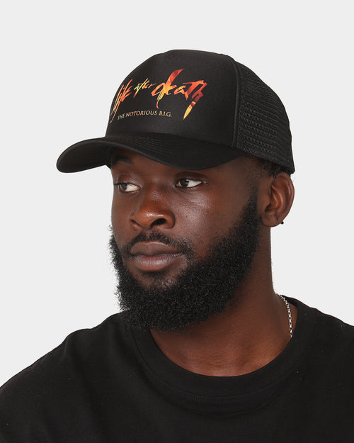 Notorious B.I.G Biggie Black Trucker Snapback Black