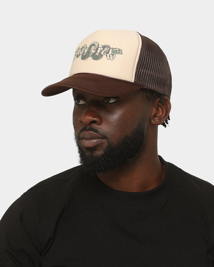 Goat Crew Sleeping Dragons Trucker White/Brown