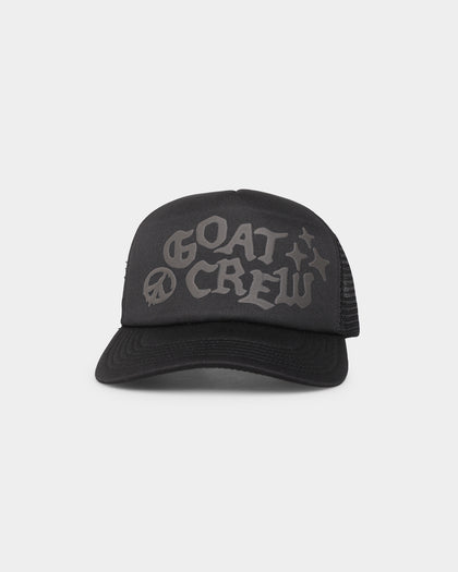Goat Crew Tonal Puff Print Trucker Snapback Black/Black