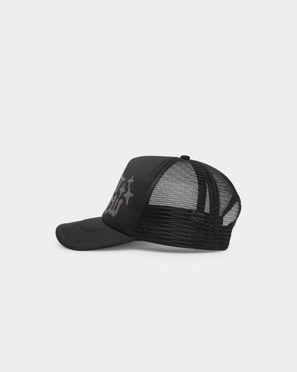 Goat Crew Tonal Puff Print Trucker Snapback Black/Black