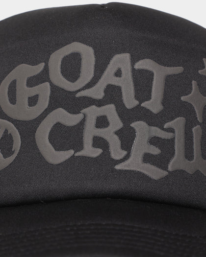 Goat Crew Tonal Puff Print Trucker Snapback Black/Black