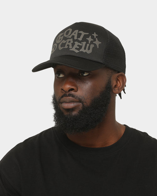 Goat Crew Tonal Puff Print Trucker Snapback Black/Black