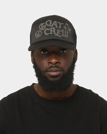 Goat Crew Tonal Puff Print Trucker Snapback Black/Black