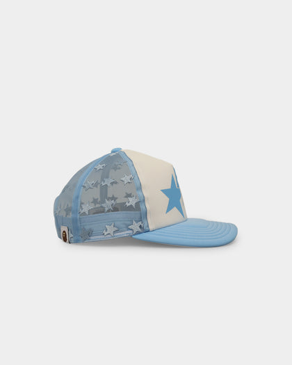 A Bathing Ape Star Mesh Cap Snapback Sky Blue