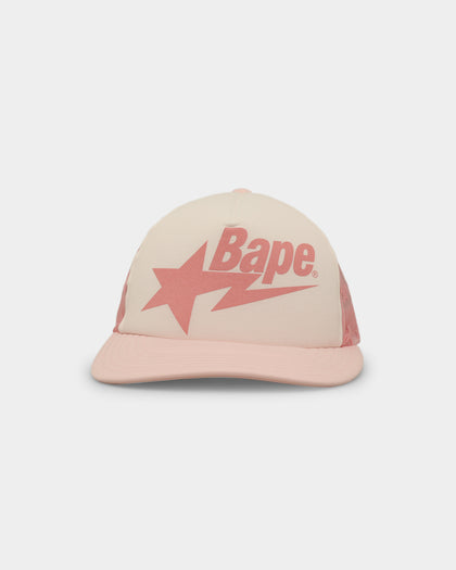 A Bathing Ape Star Mesh Cap Snapback Pink