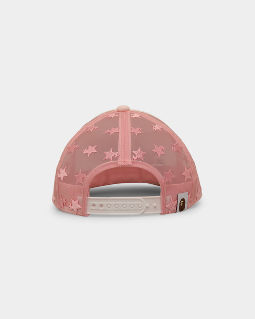 A Bathing Ape Star Mesh Cap Snapback Pink