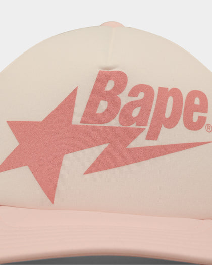 A Bathing Ape Star Mesh Cap Snapback Pink