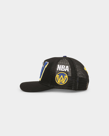 Pro Standard Golden State Warriors Mash Up Trucker Snapback Black