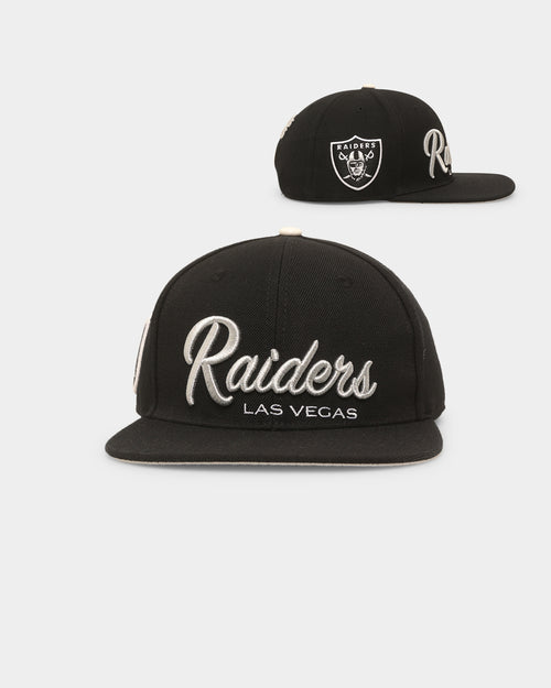 Pro Standard Las Vegas Raiders Script Wordmark Snapback Black