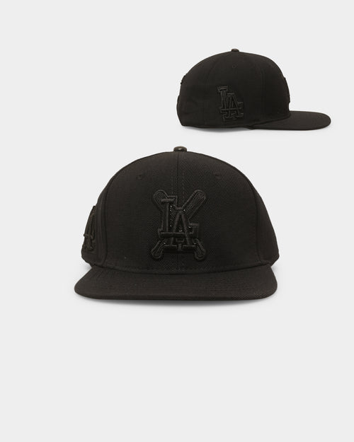 Pro Standard Los Angeles Dodgers Triple Black Wool Snapback Black/Black