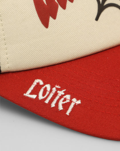 Loiter Dark Hours Trucker Snapback Red/Off White