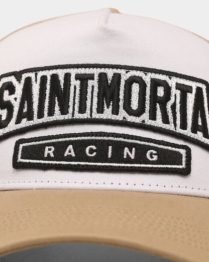 Saint Morta Pro Racing Trucker Cap Snapback Stone/White