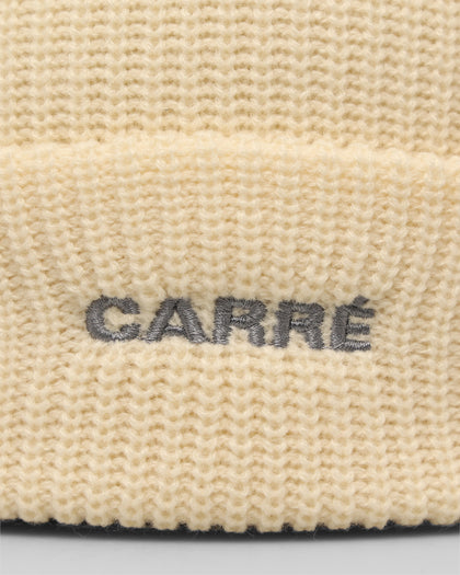 Carré Motion Knitted Beanie Off White