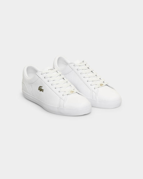 Lacoste Lerond Leather and Synthetic Sneaker White/White