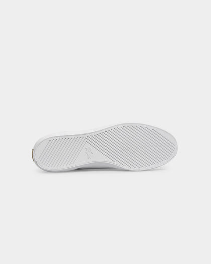 Lacoste Lerond Leather and Synthetic Sneaker White/White