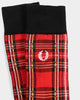 Fred Perry Royal Stewart Tartan Socks Red