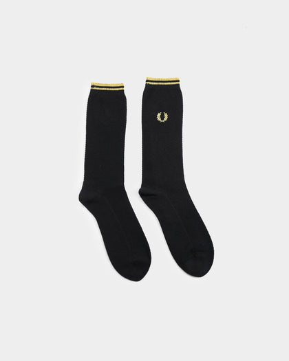 Fred Perry Tipped Socks Black/Champagne