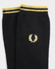 Fred Perry Tipped Socks Black/Champagne
