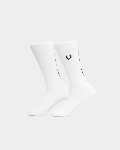 Fred Perry Branded Socks Snow White