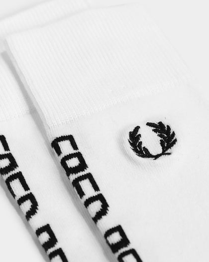 Fred Perry Branded Socks Snow White