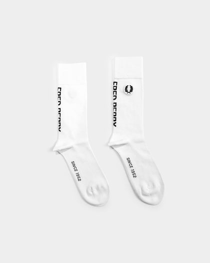Fred Perry Branded Socks Snow White