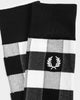 Fred Perry Tonal Check Socks Black
