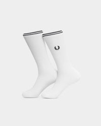 Fred Perry Tipped Socks Snow White