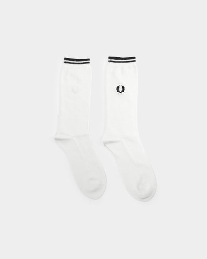 Fred Perry Tipped Socks Snow White
