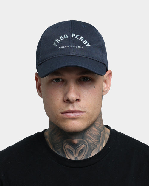 Fred Perry Tricot Arch Branded Cap Dark Airforce