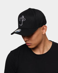 Mitchell & Ness Miami Heat 110 Pinch Snapback Black/White