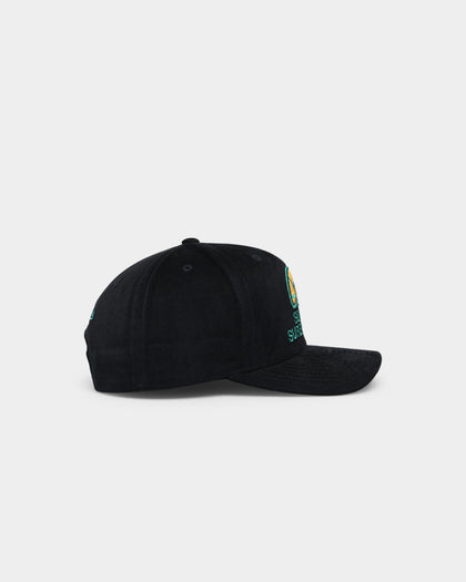 Mitchell & Ness Seattle Supersonics Hard Wood Classics Logo Pro Crown Snapback Black