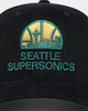 Mitchell & Ness Seattle Supersonics Hard Wood Classics Logo Pro Crown Snapback Black